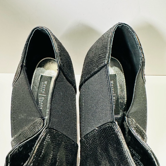 White House Black Market Booties Womens Size 9.5 Leather Sole Shiny Booties - Picture 3 of 7